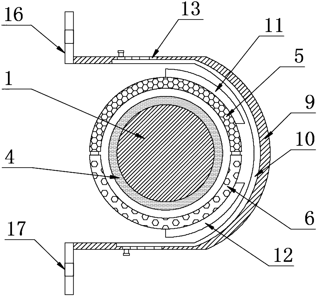 Stabilizer bar bushing vulcanization structure without influencing suspension rigidity