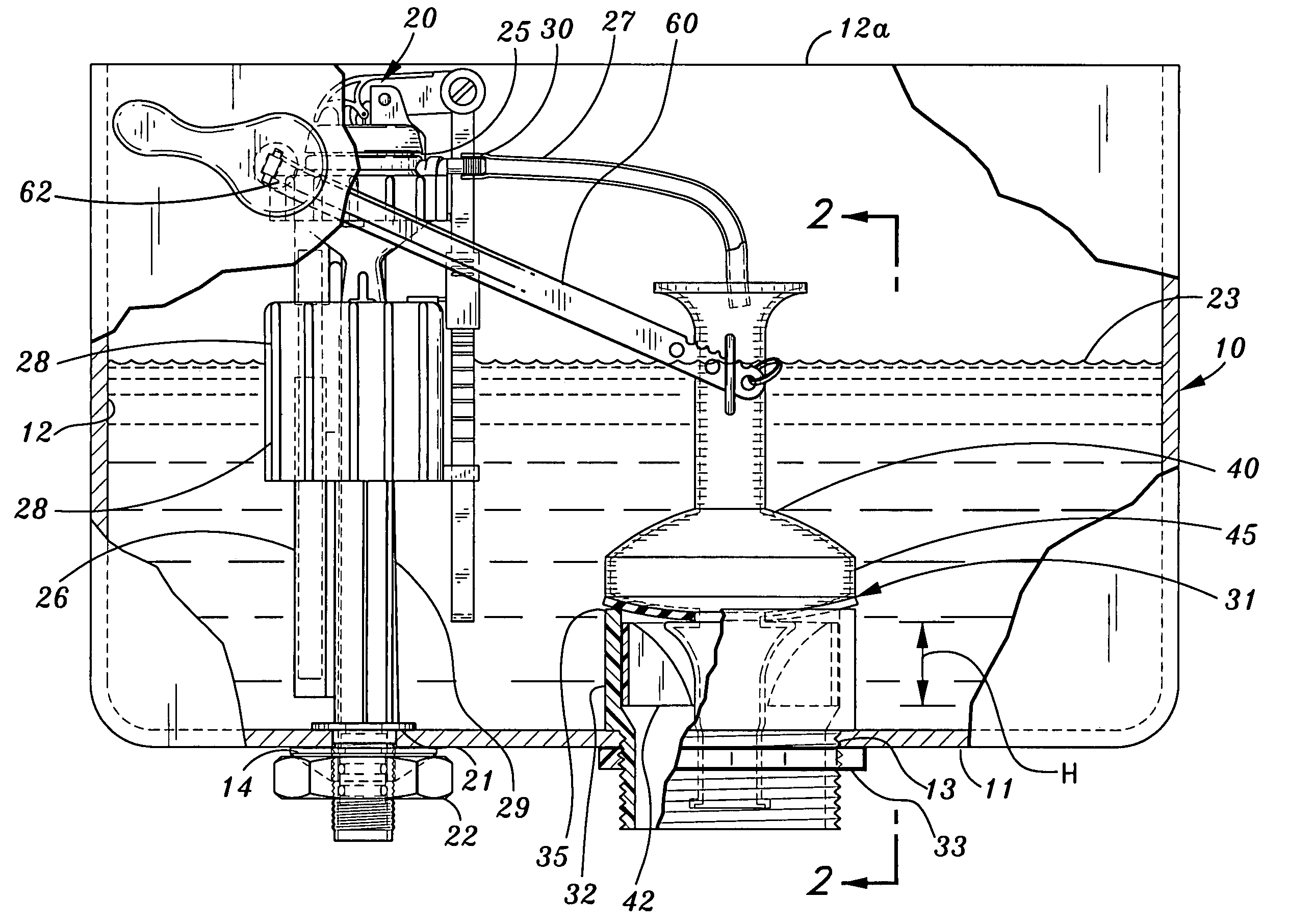 Toilet tank valve