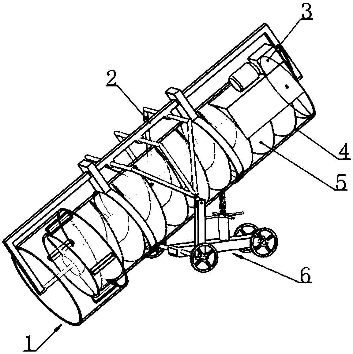 Live fish catching device based on Archimedes screw