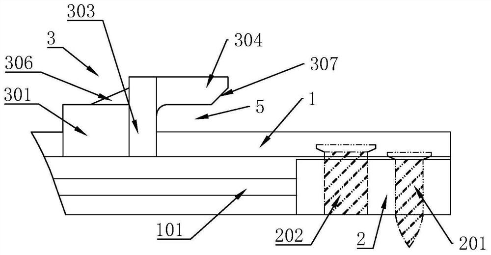 A hanging structure and a hanging system using the hanging structure