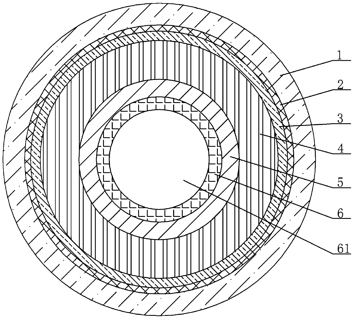 Novel insulation tube type bus of 35kv and below, and manufacture technology thereof