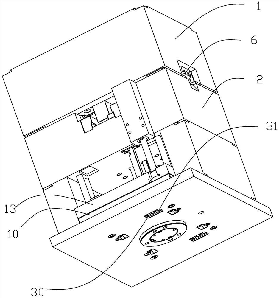 Engine exhaust pipe core pulling mechanism