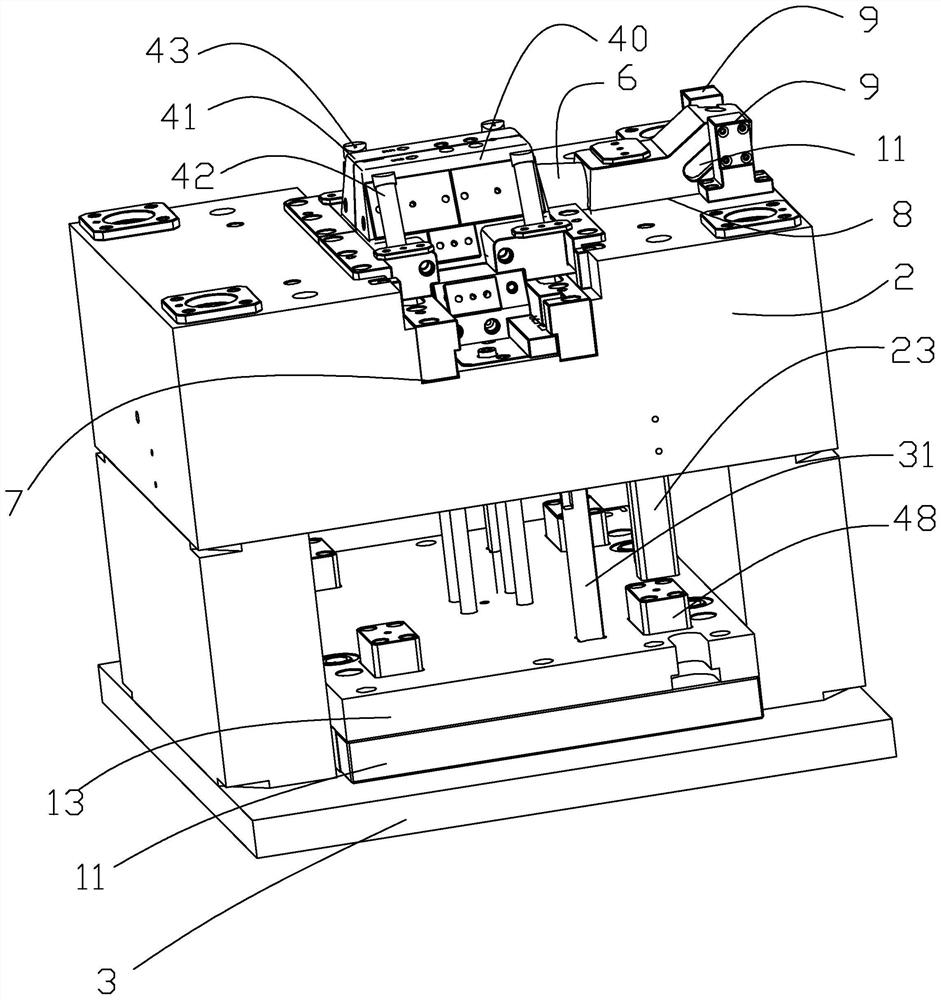 Engine exhaust pipe core pulling mechanism