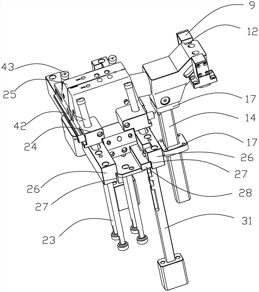 Engine exhaust pipe core pulling mechanism