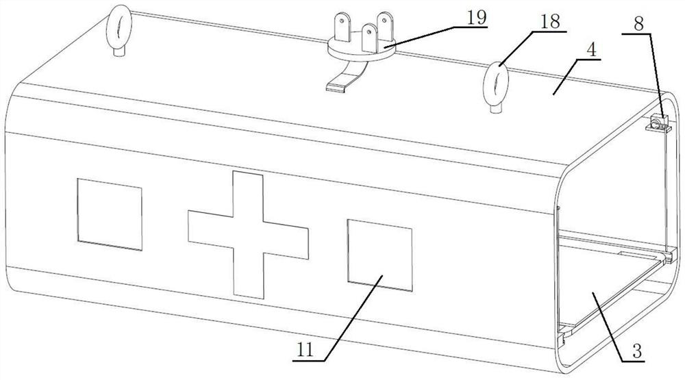 Unmanned aerial vehicle wounded transferring pod