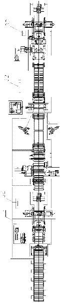 Vertical and horizontal shearing combination production line for high-strength thick steel plates