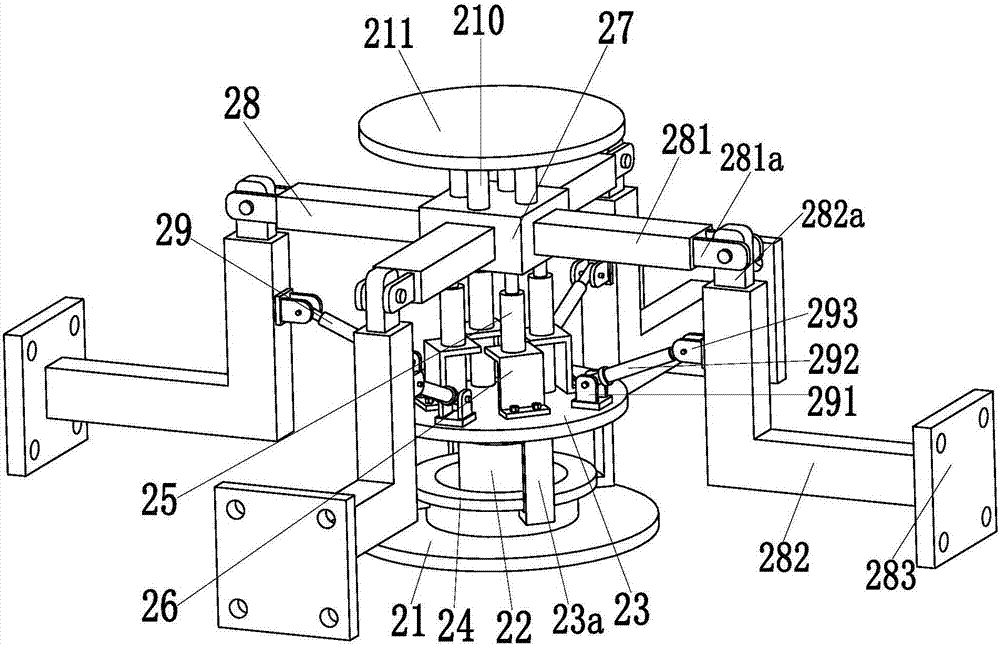 A multi-angle locking computer stable support device