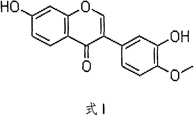 Application of calycosin in pharmacy