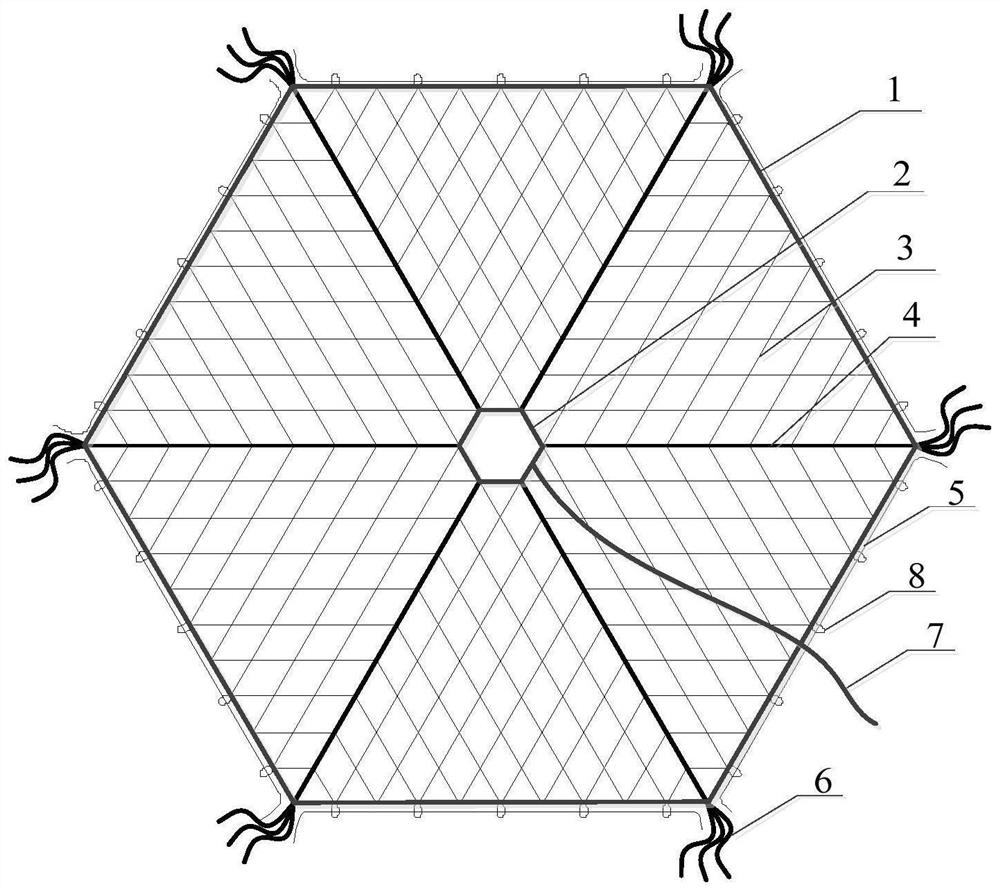 Net bag and method for folding and packaging space rope net