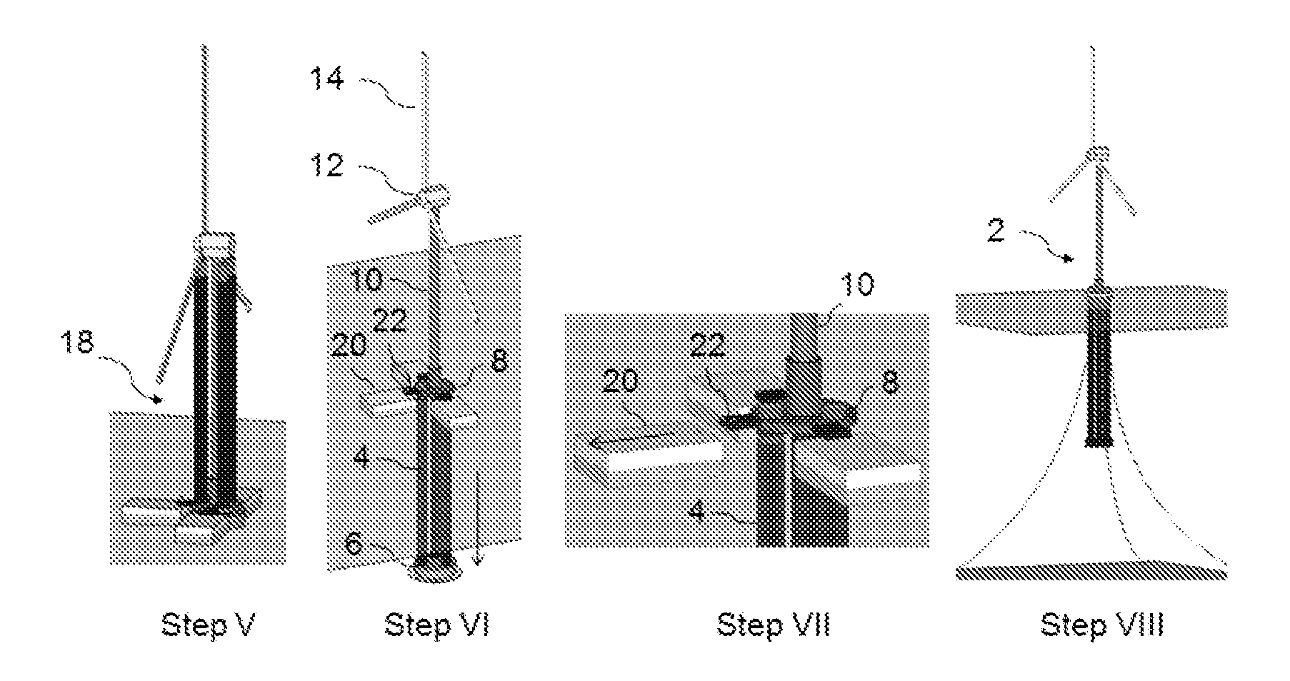 Vertically installed spar and construction methods