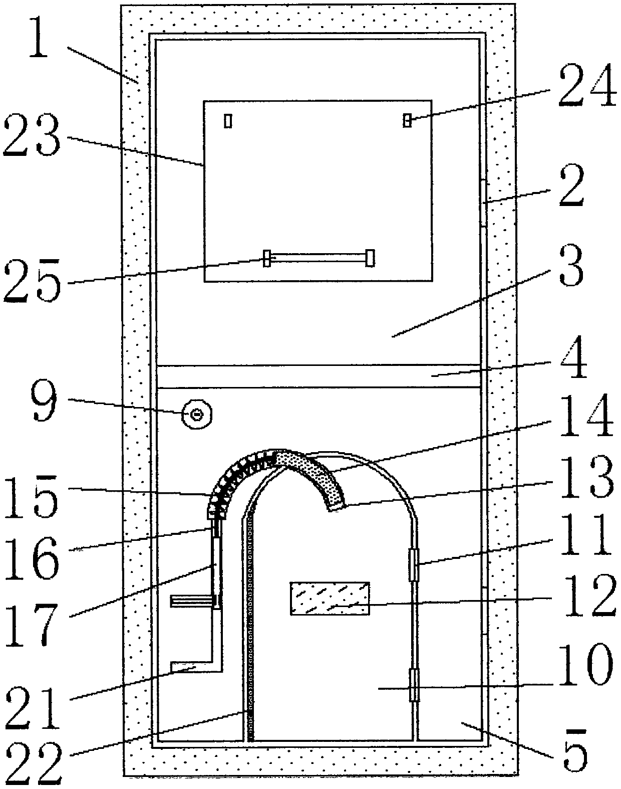 Child room safety door convenient to open by child and capable of preventing accidental injury