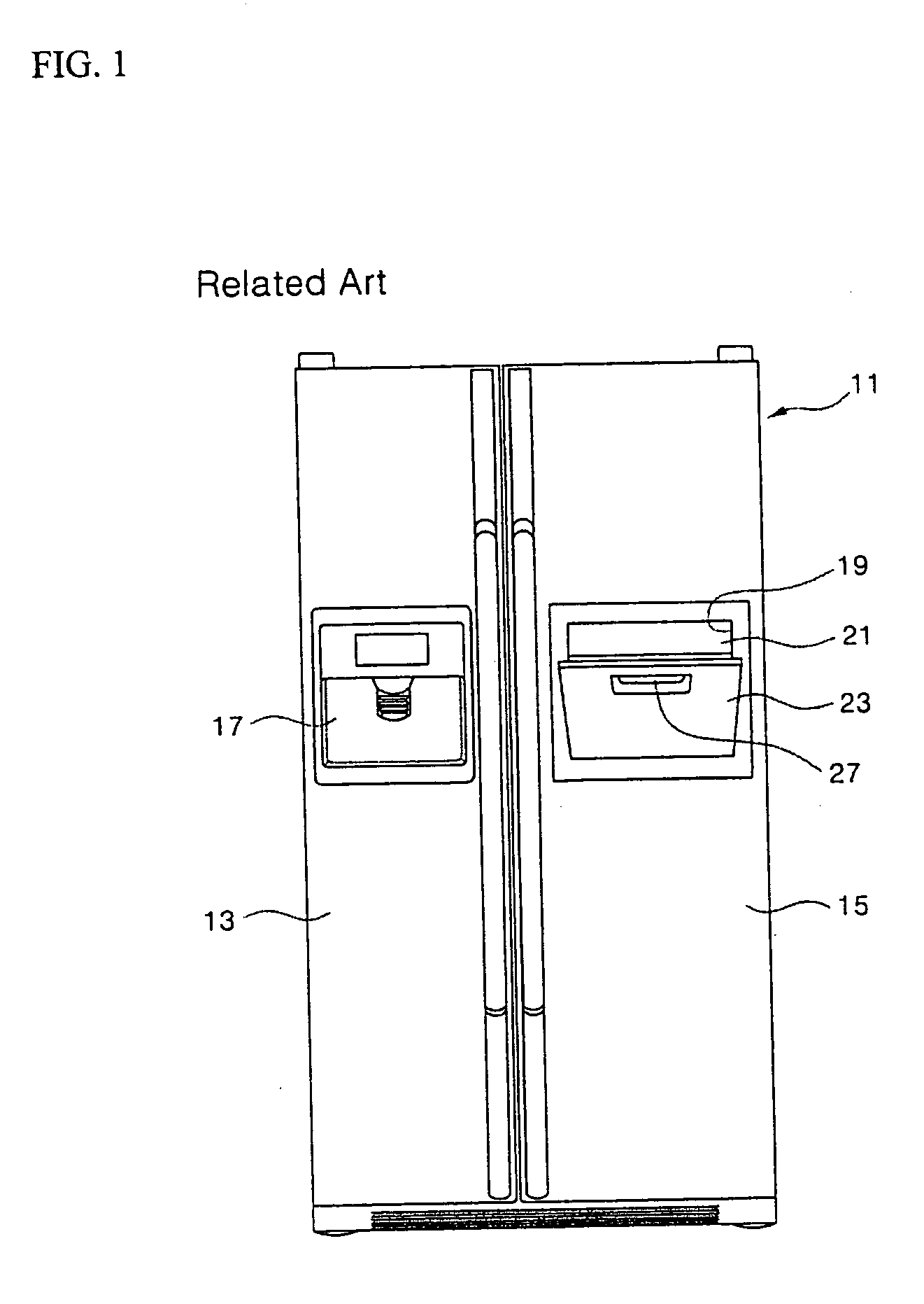 Home-bar door opening/closing device for refrigerator