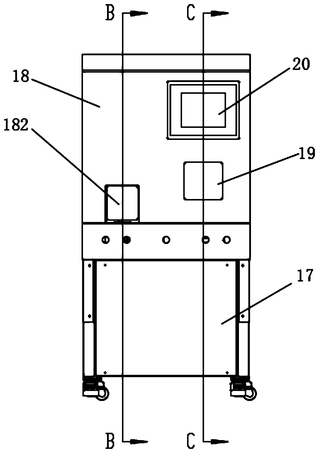 Explosive charging equipment of charging plate