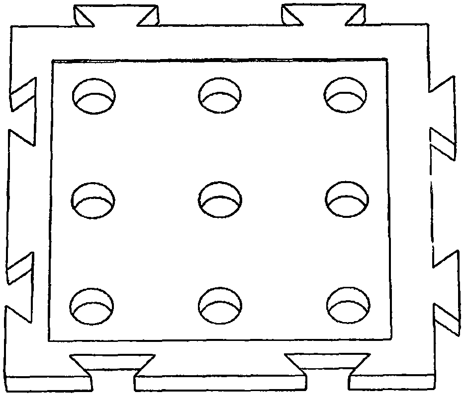 Nine-jack experimental board capable of being assembled