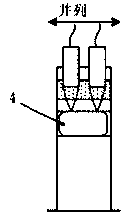 Measuring method for left-right skew swing state of rolling bearing roller