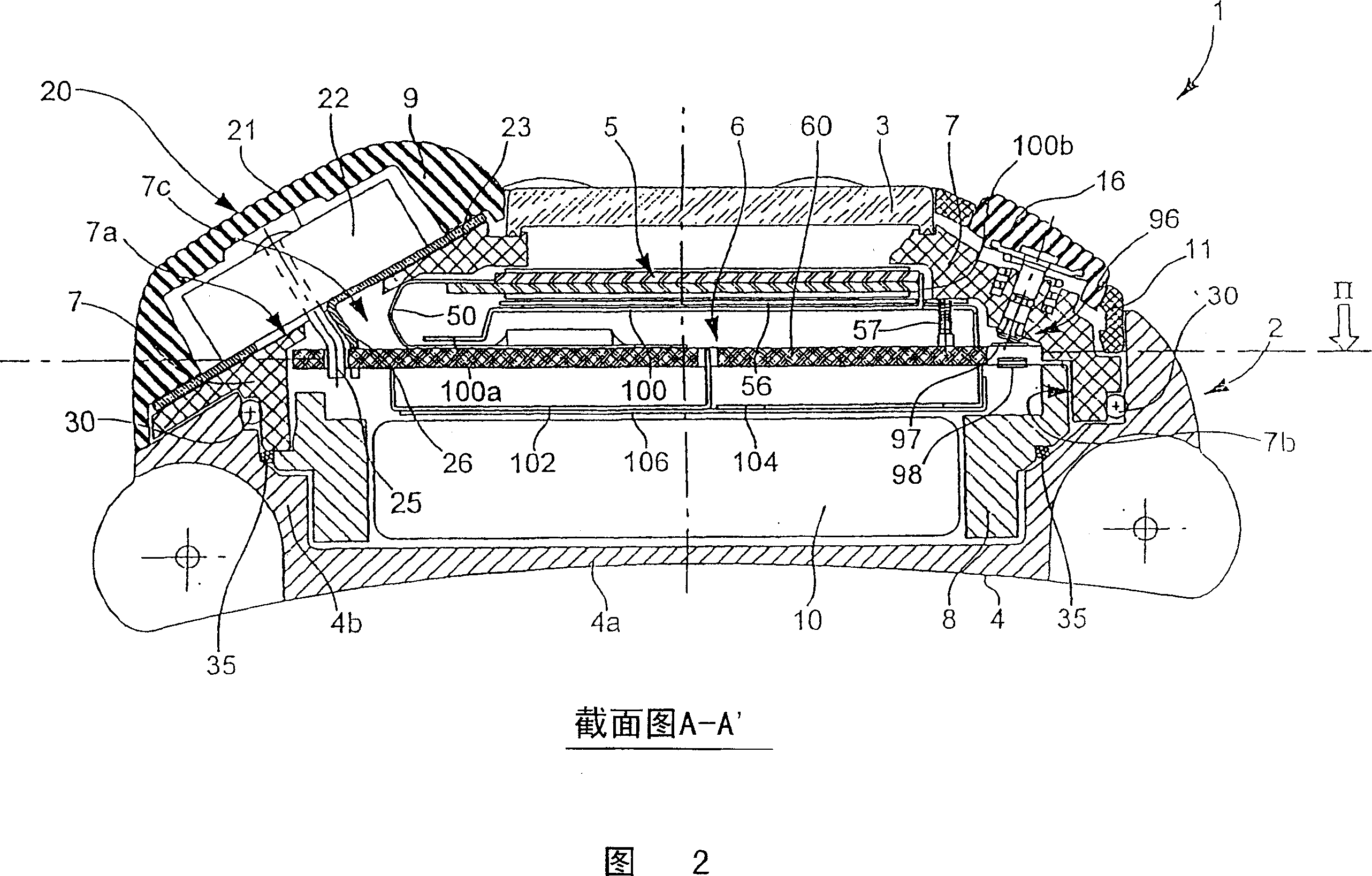 Wristwatch with antenna