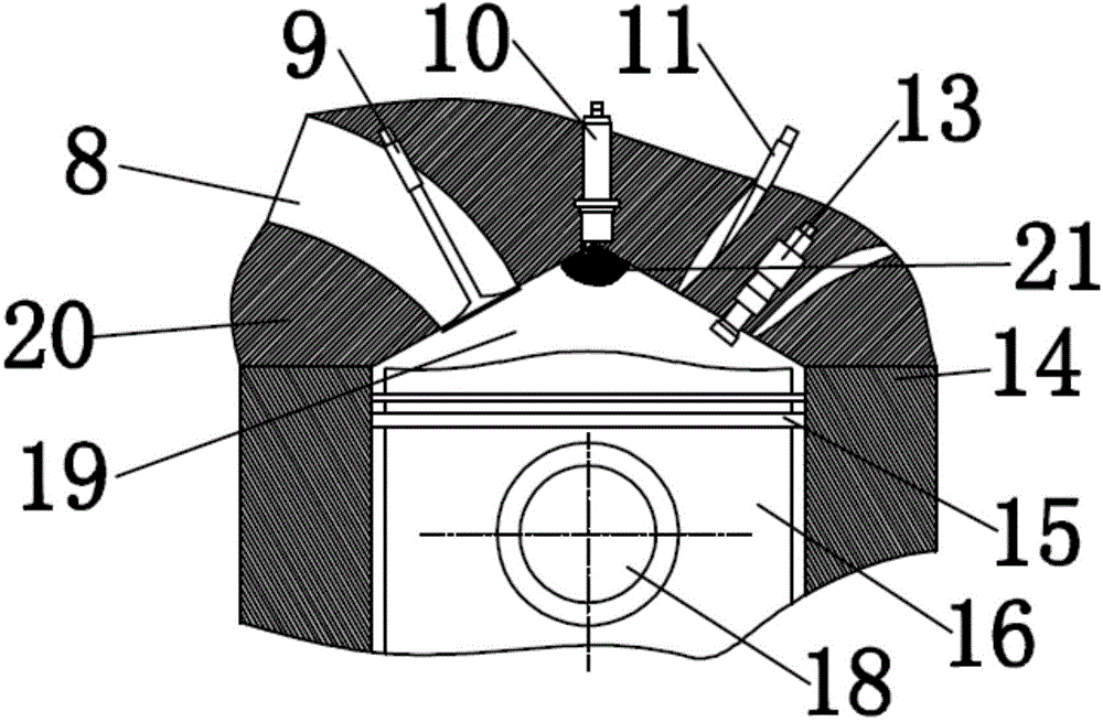 In-cylinder direct injection double-gas-fuel internal combustion engine capable of realizing ultra-lean combustion and control method