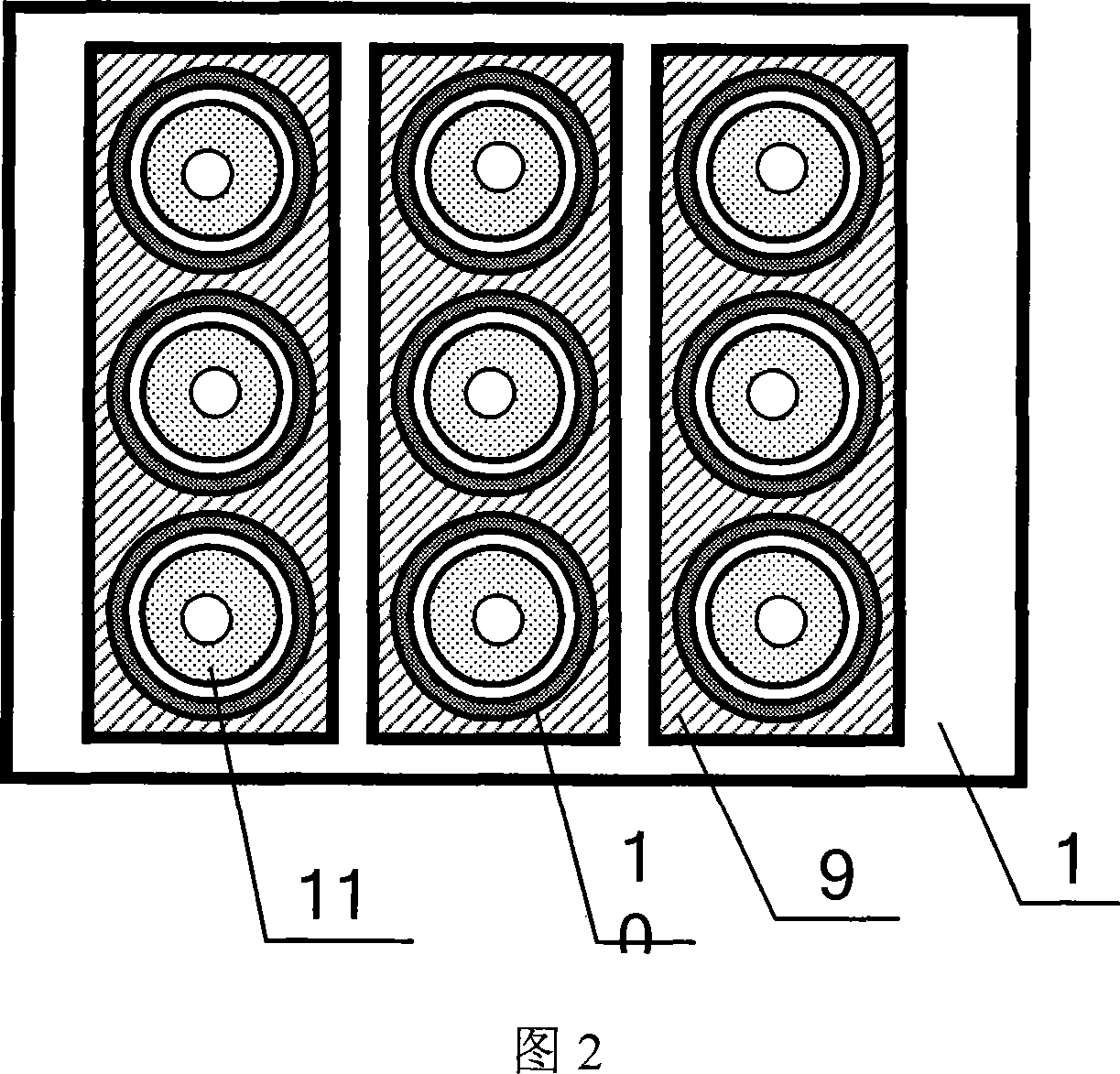 Planar display device with explosive star-typed cathode structure and its production