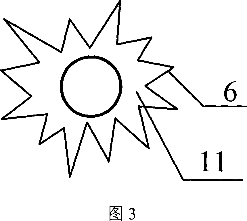 Planar display device with explosive star-typed cathode structure and its production