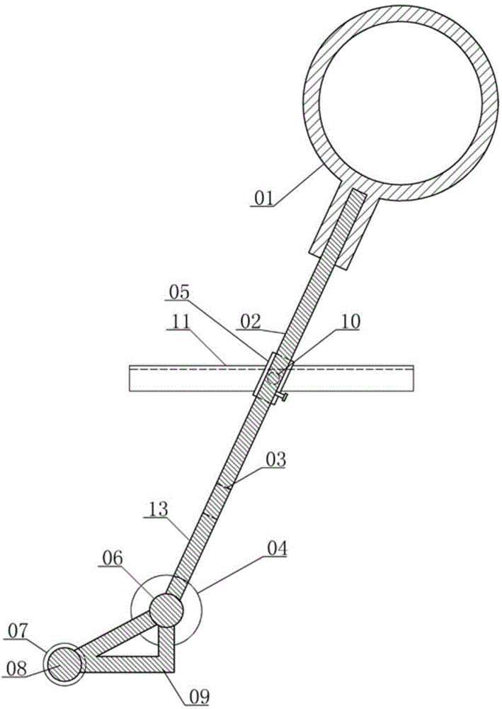 Special extending and unfolding device for carrying out oil membrane separation on crystalline dextrose saccharification liquid