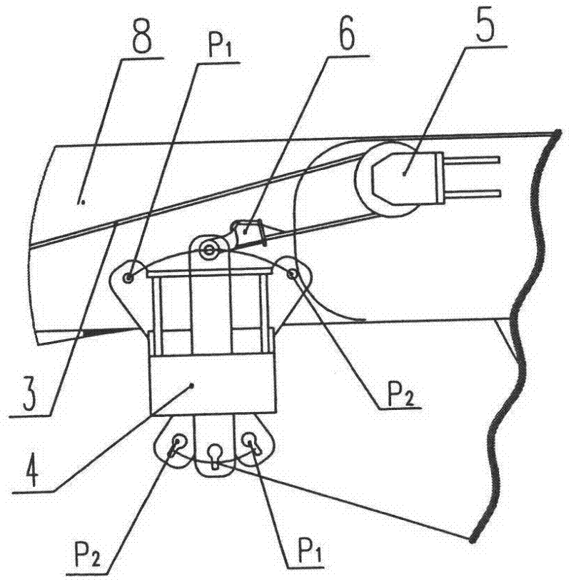 Bucket-opening mechanism of mining excavator bucket