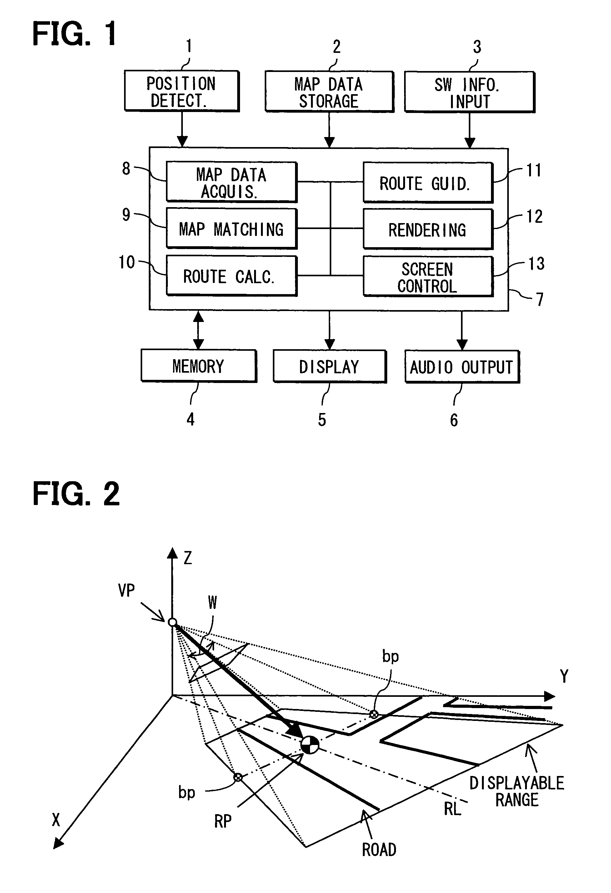 Map display device and map display method