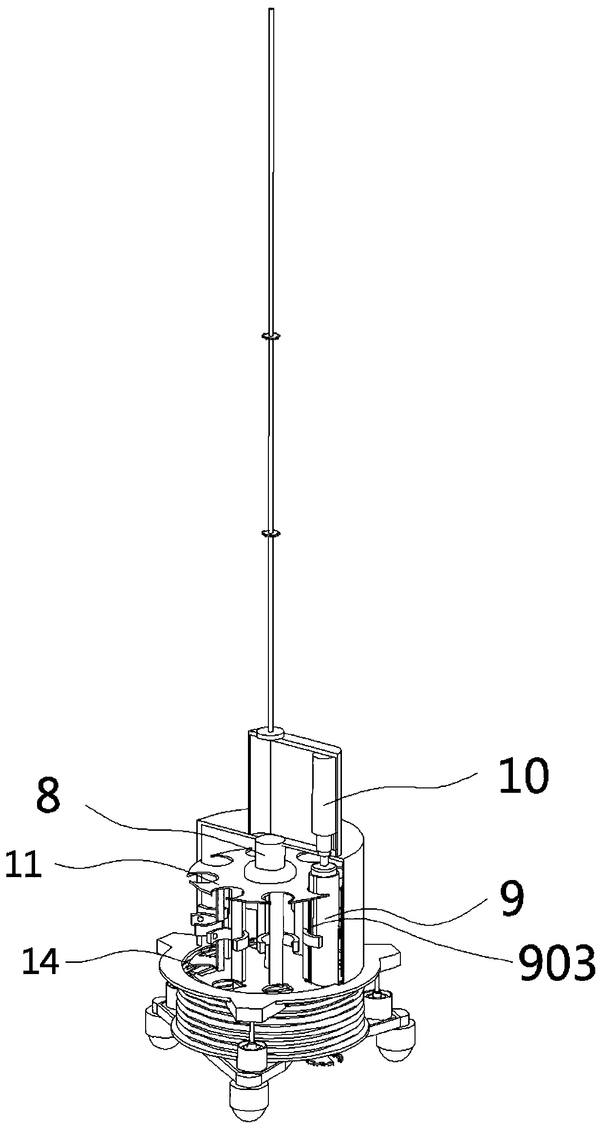 Sampling structure and method of nearshore marine water quality and sediment