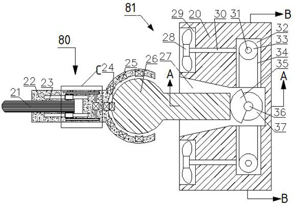 A cleaning machine for cleaning up carving waste