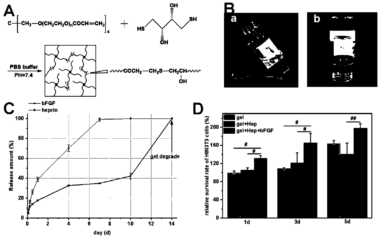 Hydrogel dressing capable of effectively accelerating repair and regeneration of wound surface, and preparation method and application of hydrogel dressing