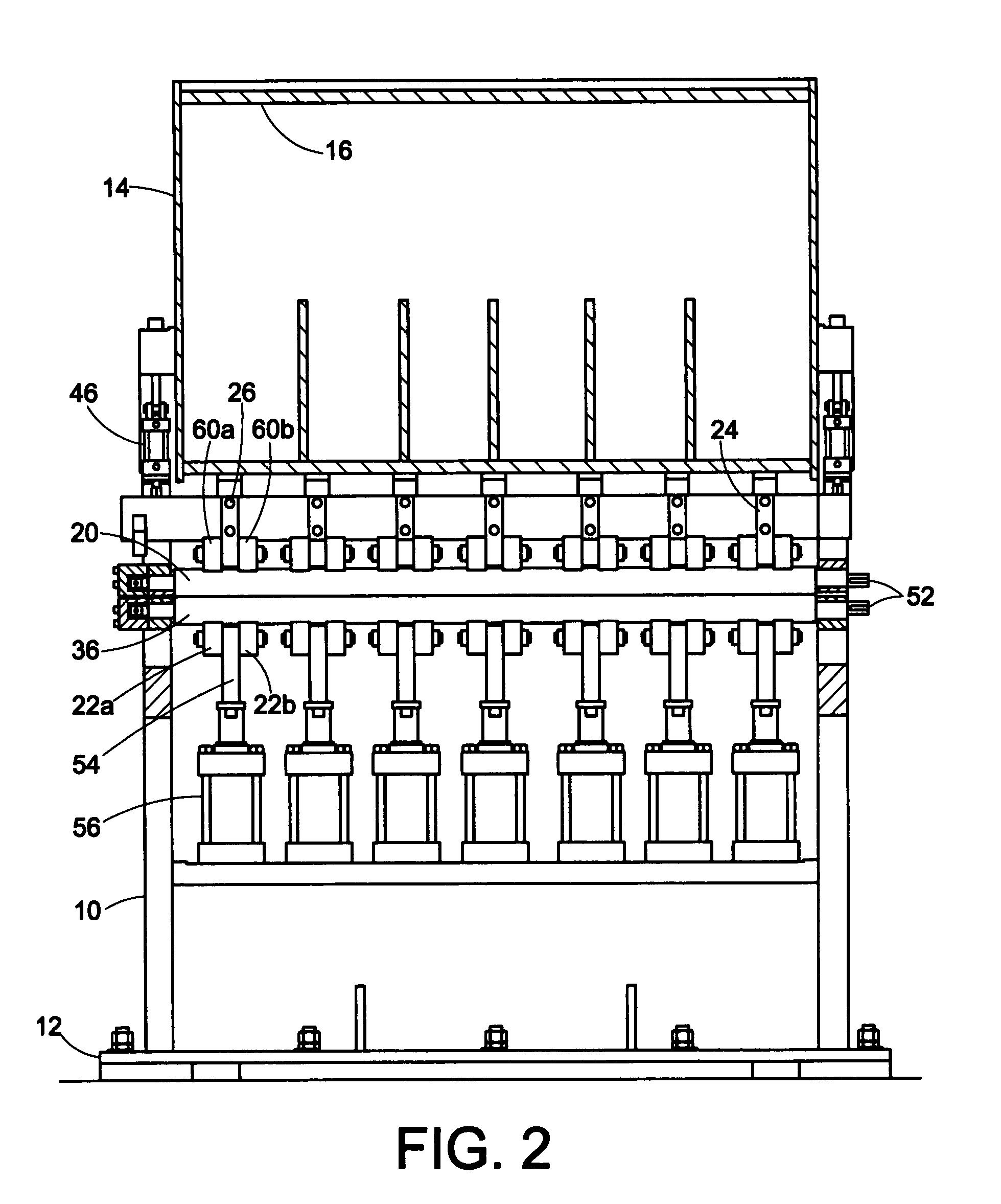 Cassette roller leveler with common back-up rolls