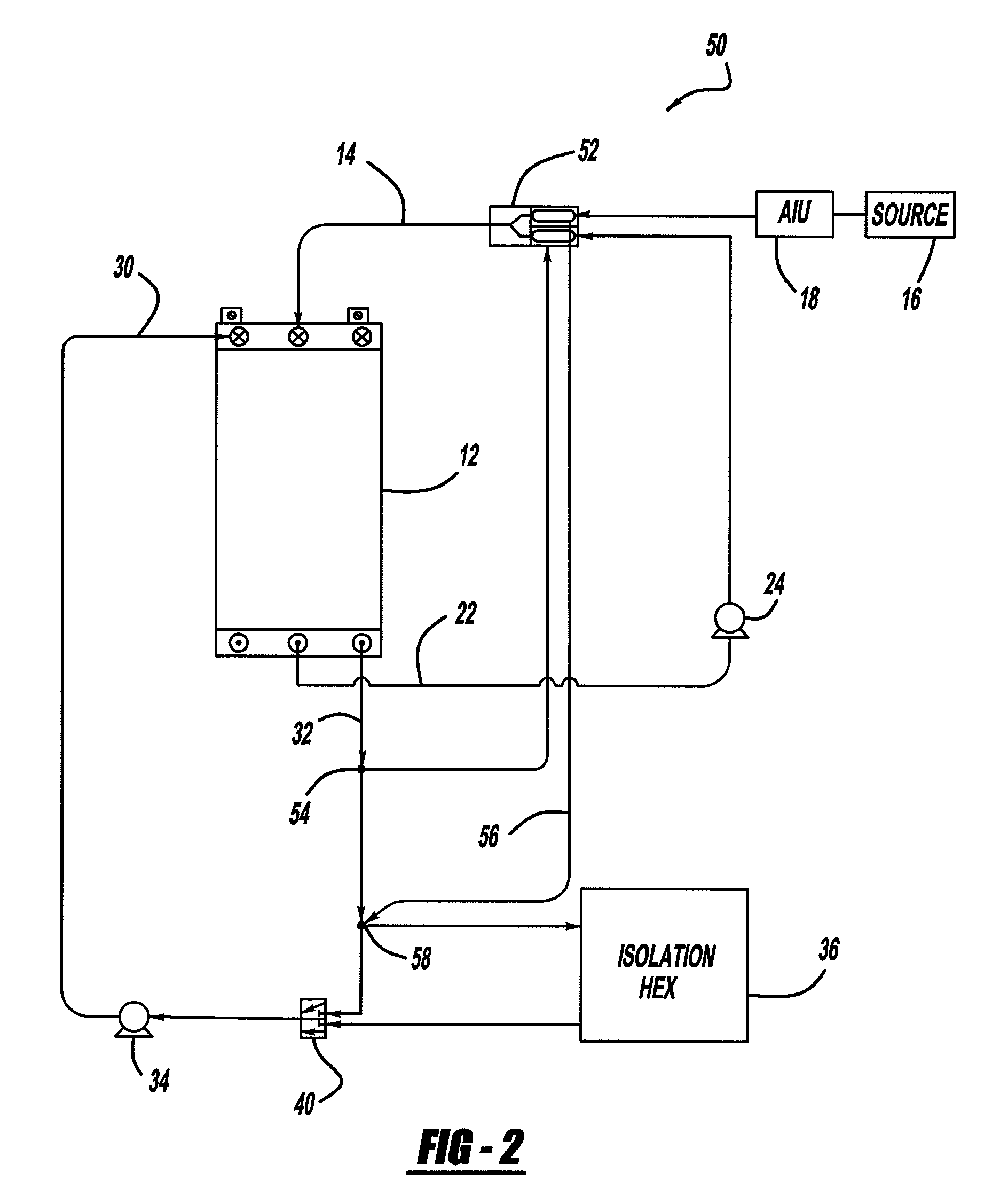 System stability and performance improvement with anode heat exchanger plumbing and re-circulation rate