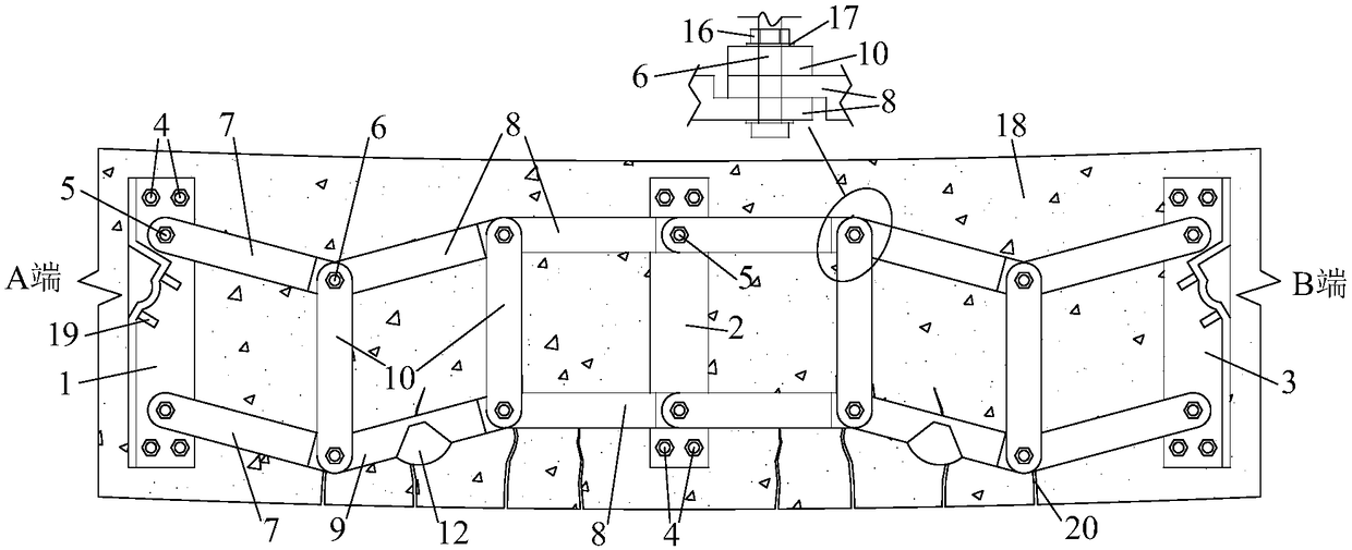 Assembled prestressed truss for reinforcement and construction method thereof