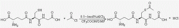 Method for catalyzing and synthesizing S-acetyl-L-glutathione from mixed solvent