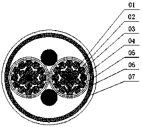 Mooring cable for large-length unmanned aerial vehicle