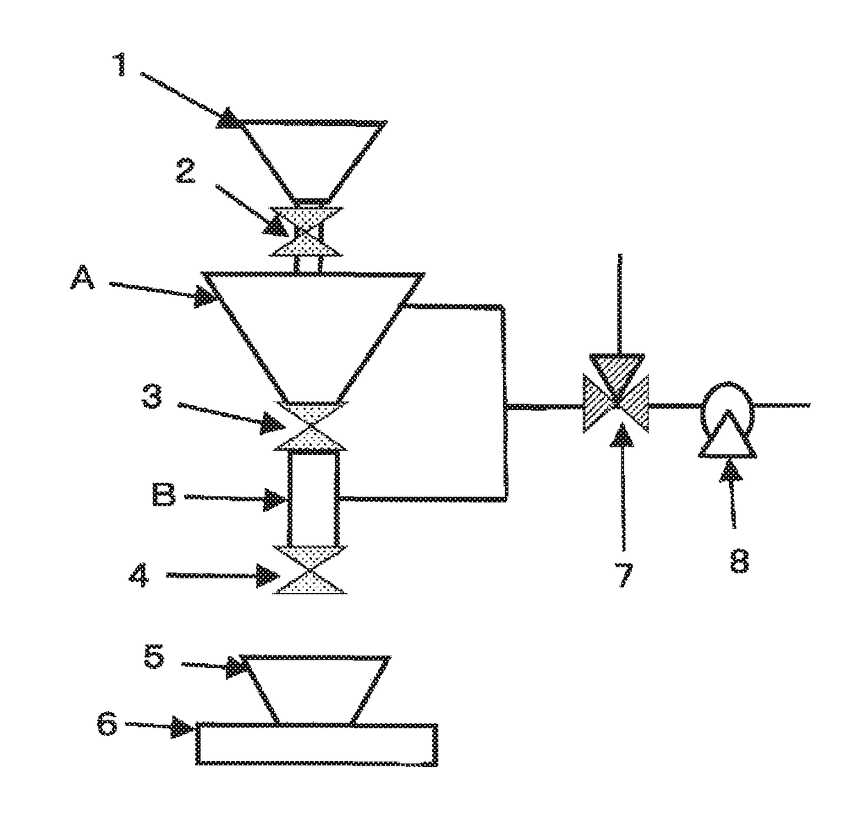 Bulk-density measuring device for pre-expanded particles and method for manufacturing pre-expanded particles