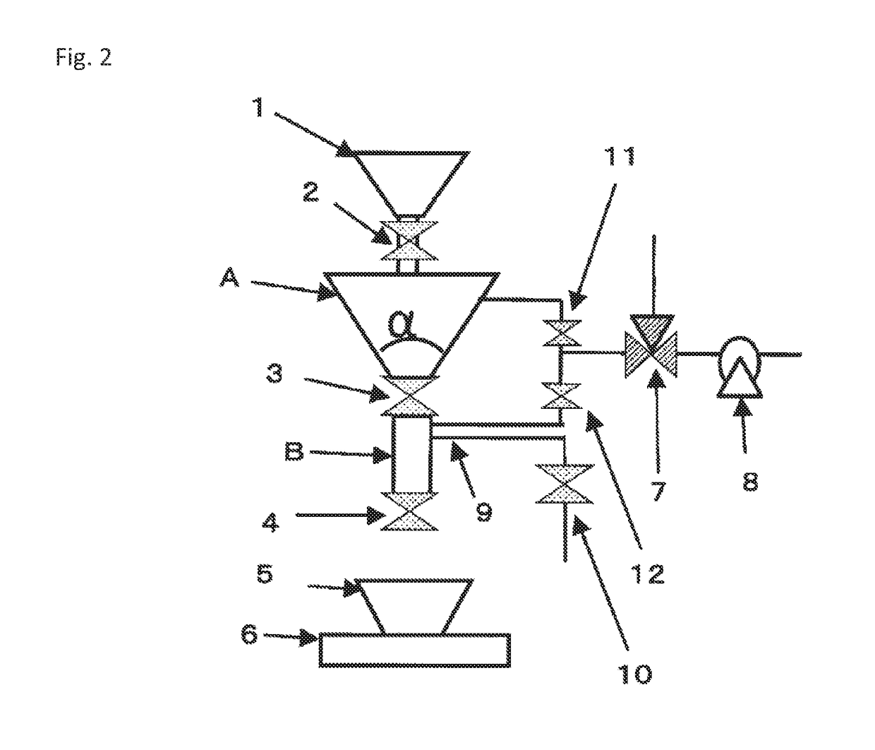 Bulk-density measuring device for pre-expanded particles and method for manufacturing pre-expanded particles