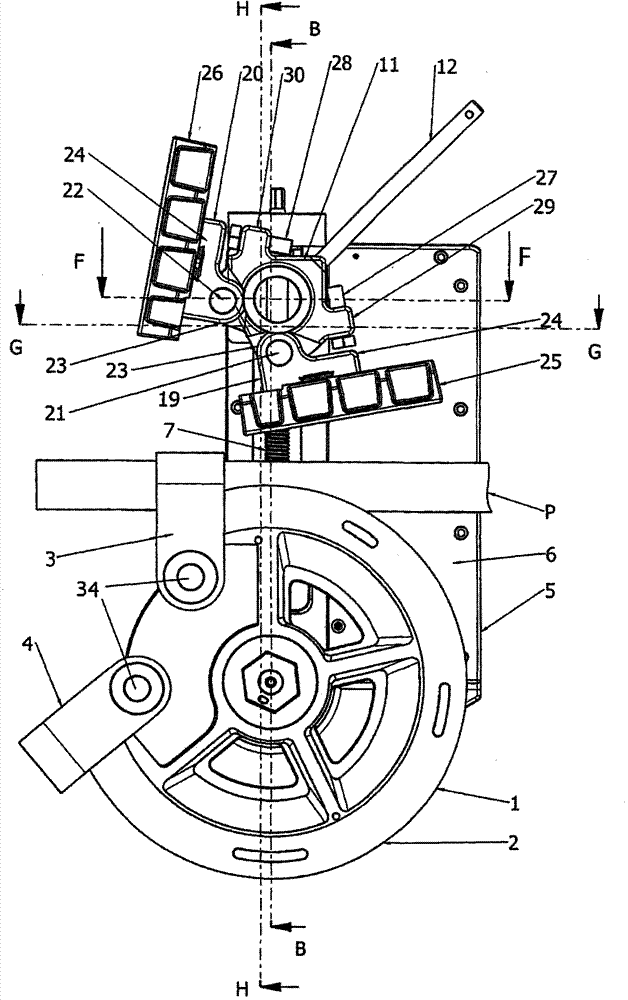 Matrix and countermatrix type bending machine for right-hand and left-hand bending an elongated piece