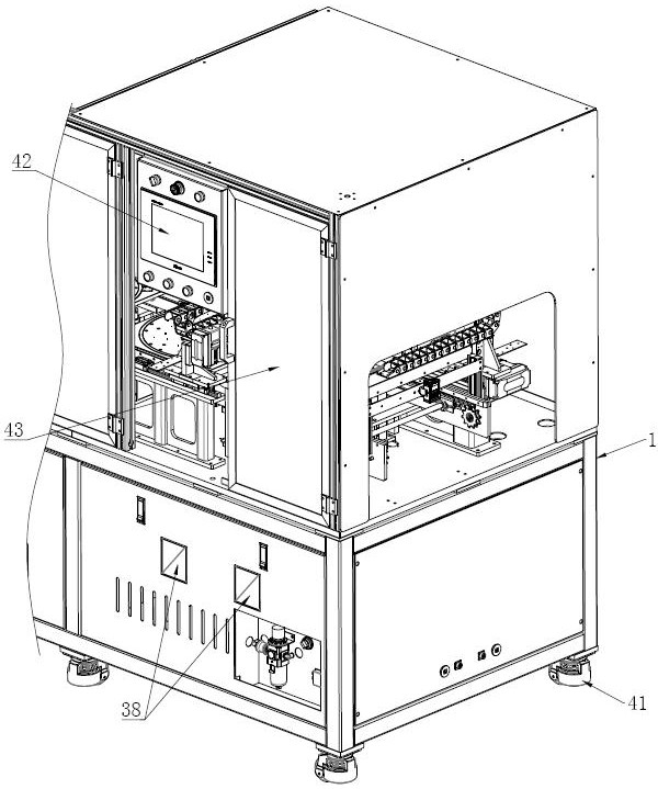 A wafer carrier automatic unscrewing device