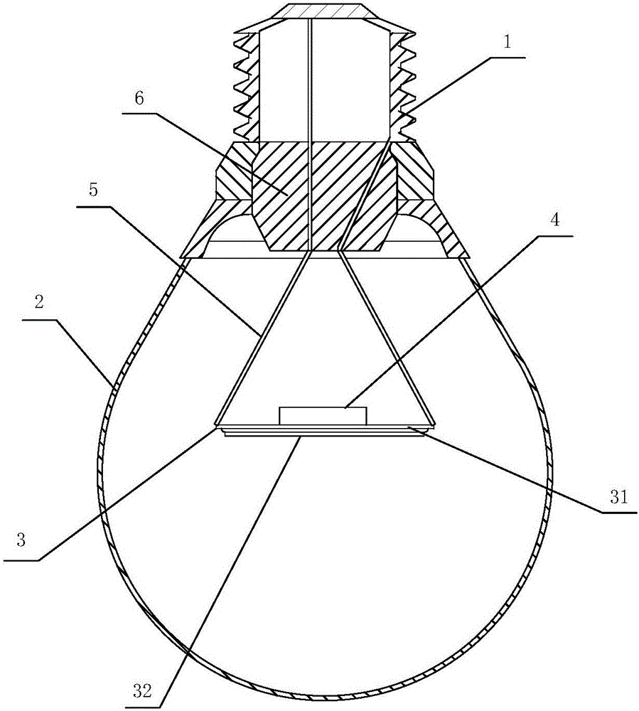 Low-cost LED bulb lamp easy to dissipate heat