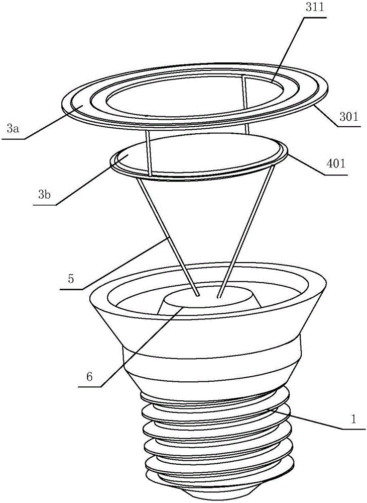 Low-cost LED bulb lamp easy to dissipate heat