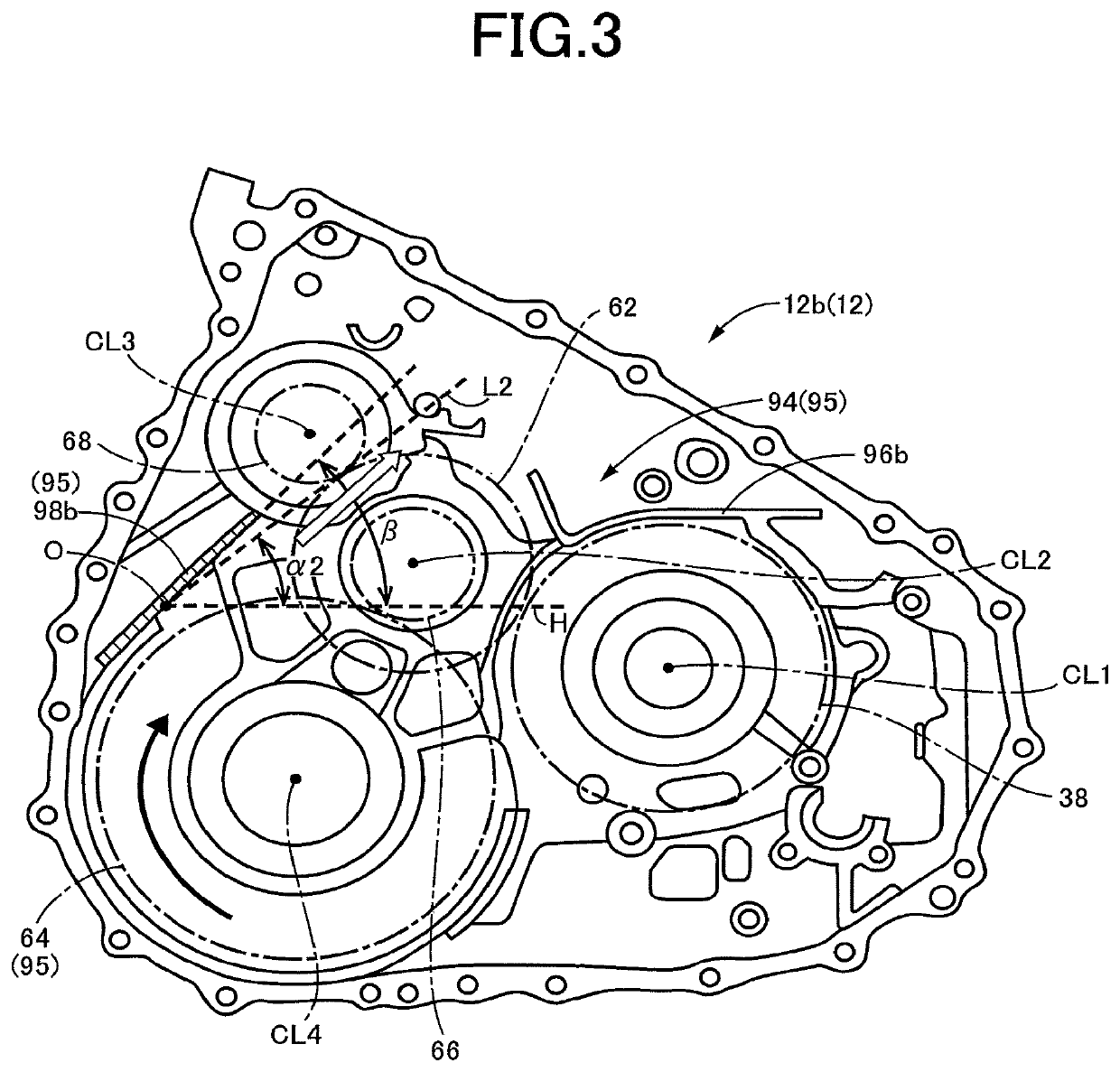 Lubricating device for components within casing structure of vehicular power transmitting system