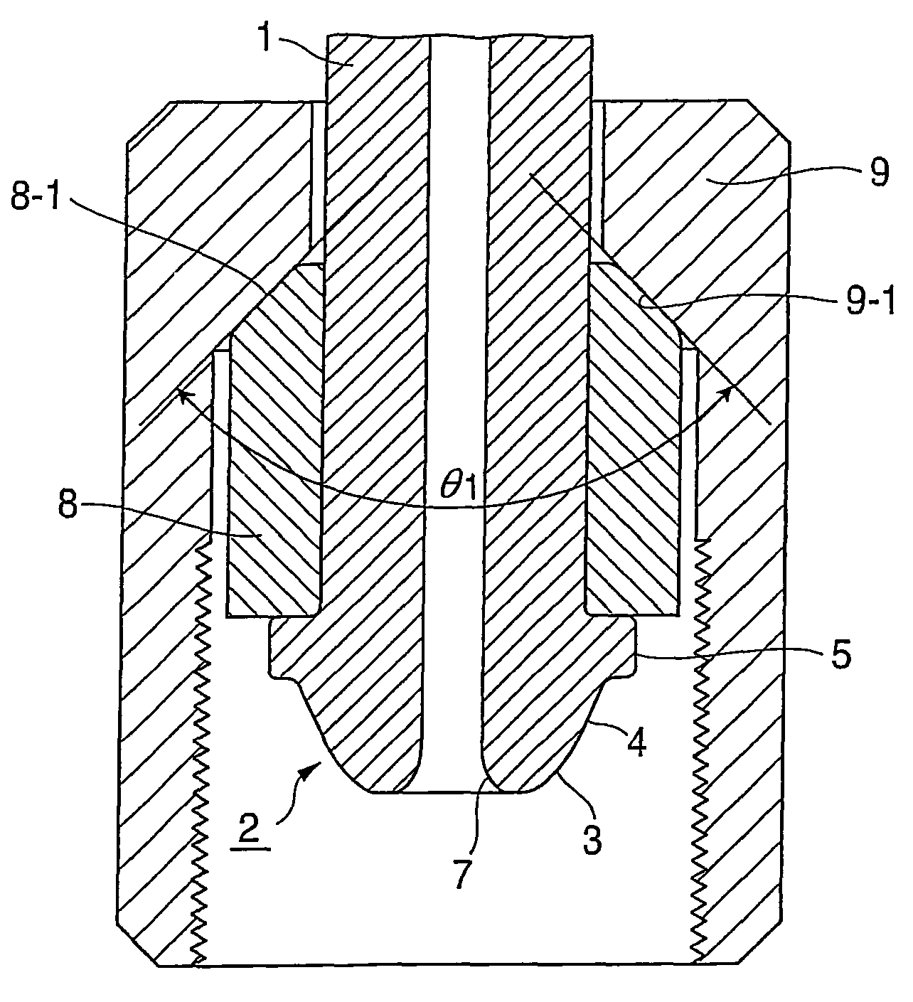 Connecting head structure for high-pressure fuel injection pipes