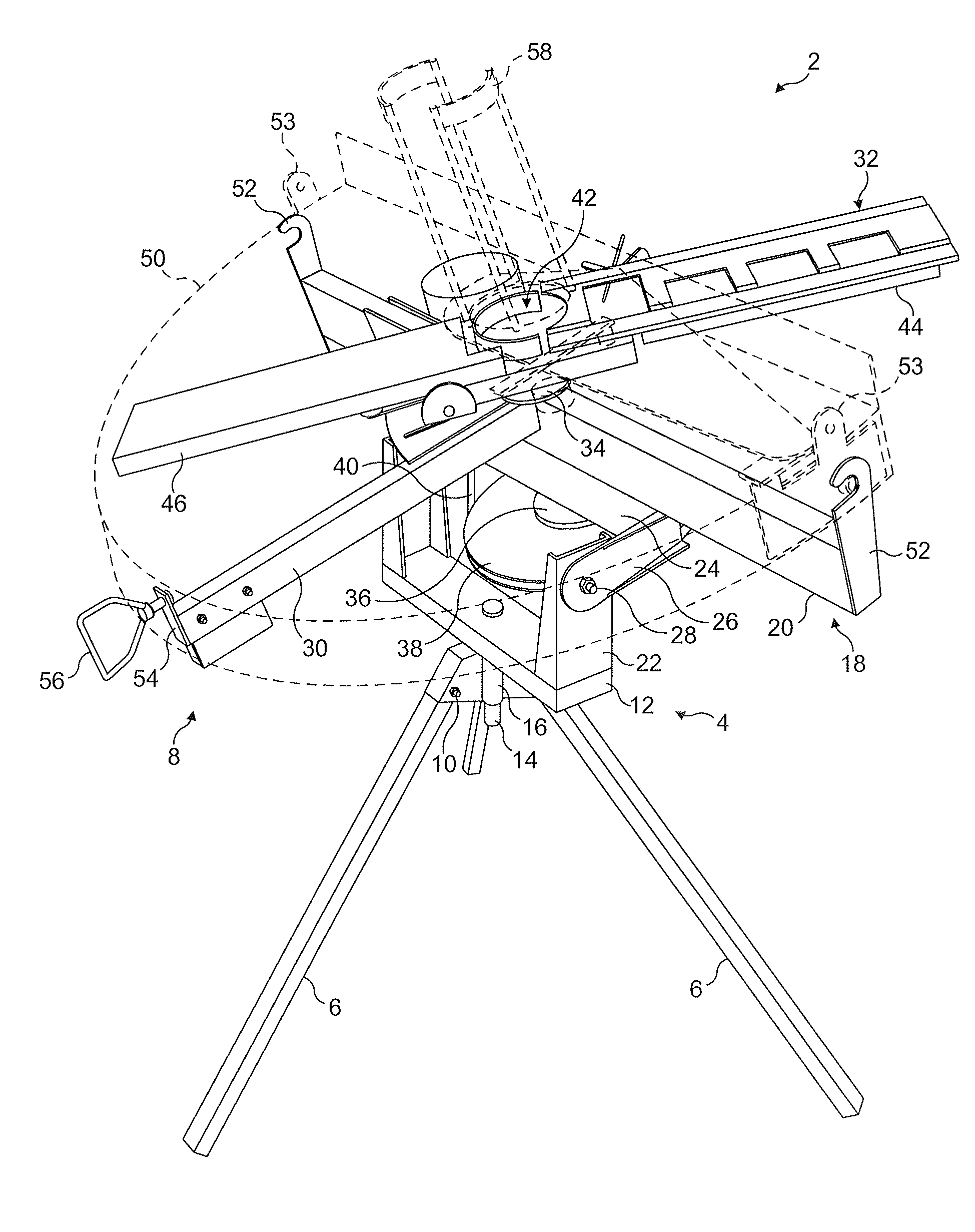 Launching device for clay targets