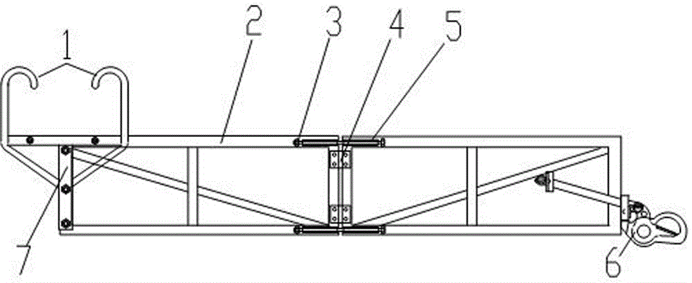 Operation platform overhauling power transmission tower pole cross beams