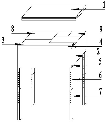 Desk capable of adjusting angle