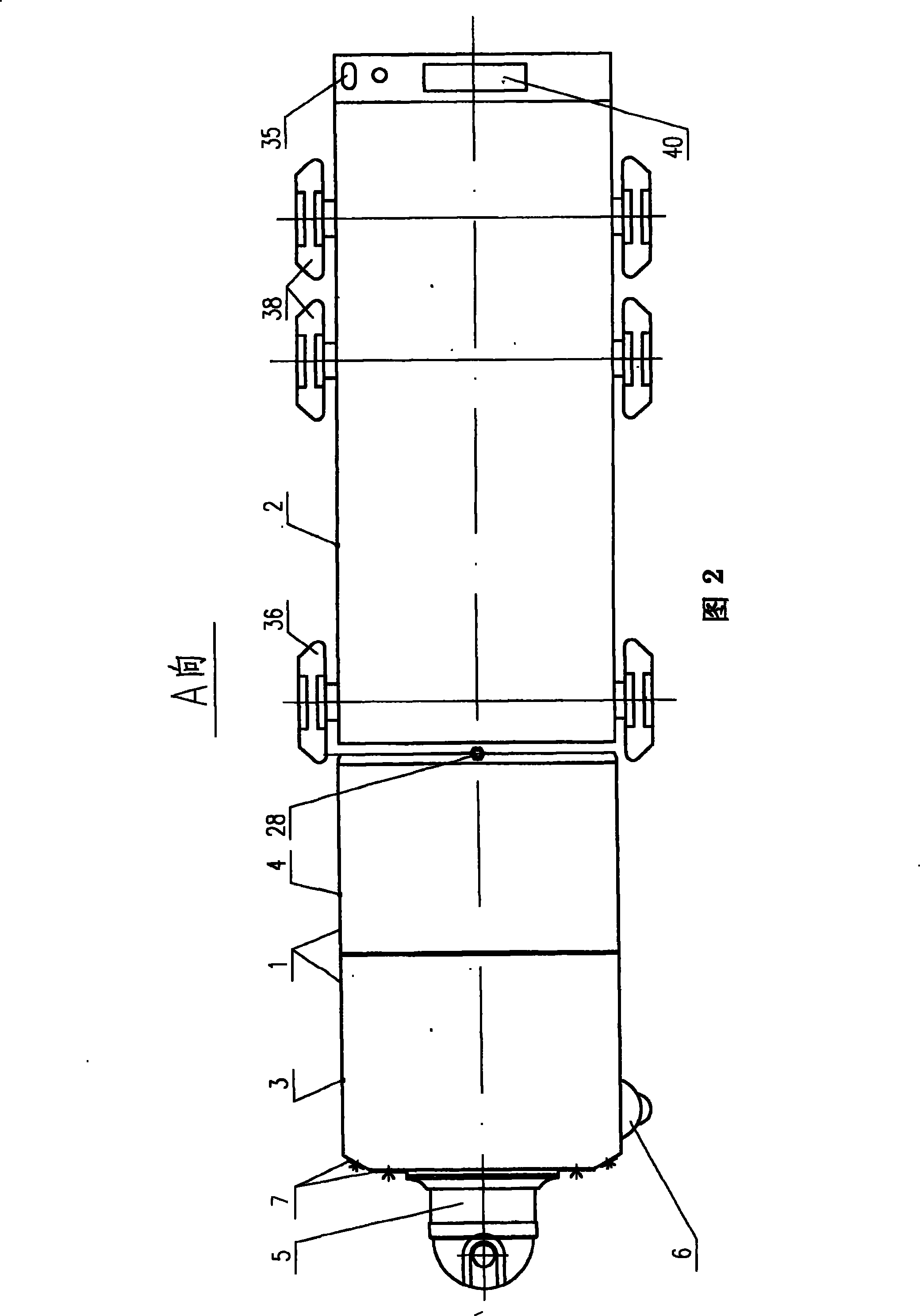 Automatically detecting machine for antirust coating in pipeline