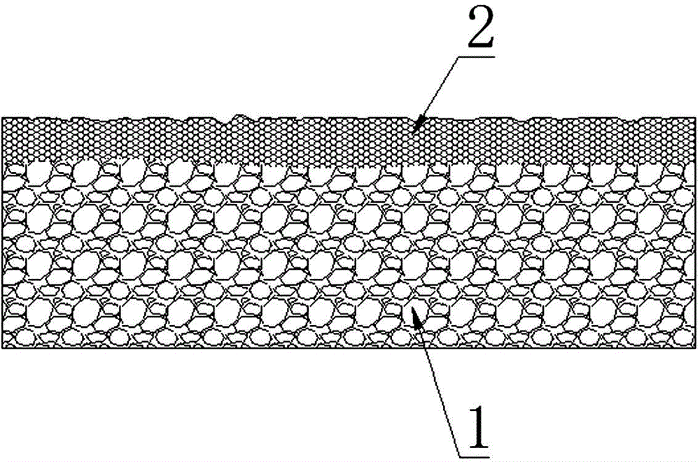 Stone texture imitating permeable concrete prefabricated brick and preparation method thereof