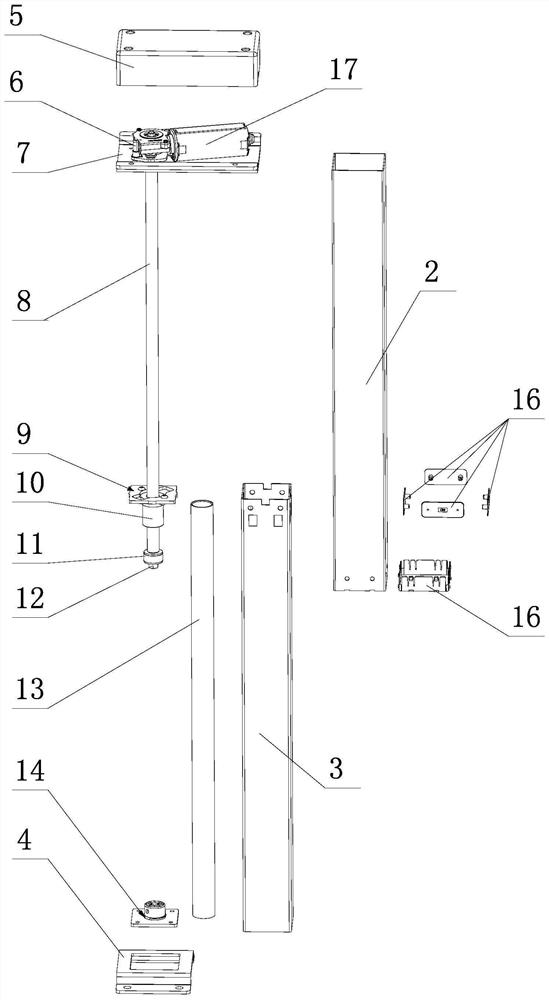 Supporting column of suspension type commodity shelf