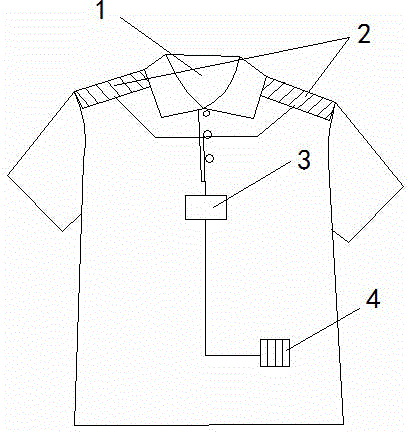 Composite bamboo charcoal knitted garment capable of charging battery