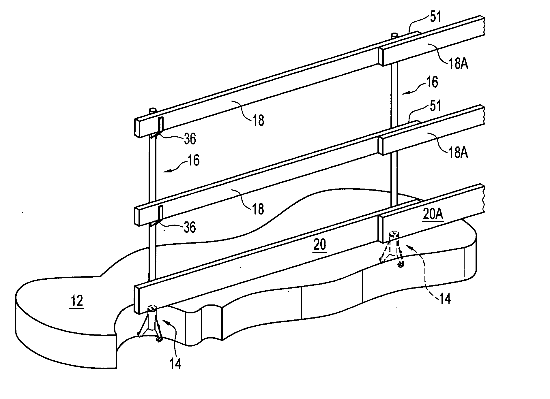 Safety railing for building construction